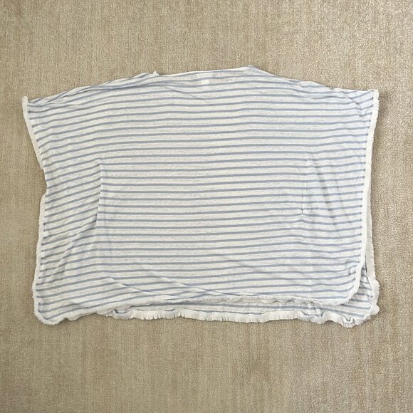 J. Jill Linen Striped Pullover Poncho Sweater Knit Top M/L - Picture 4 of 12